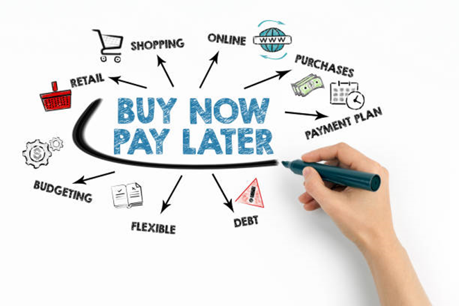Buy Now Pay Later linking shopping, online, retail, purchases, payment plan, budgeting, flexible, debt